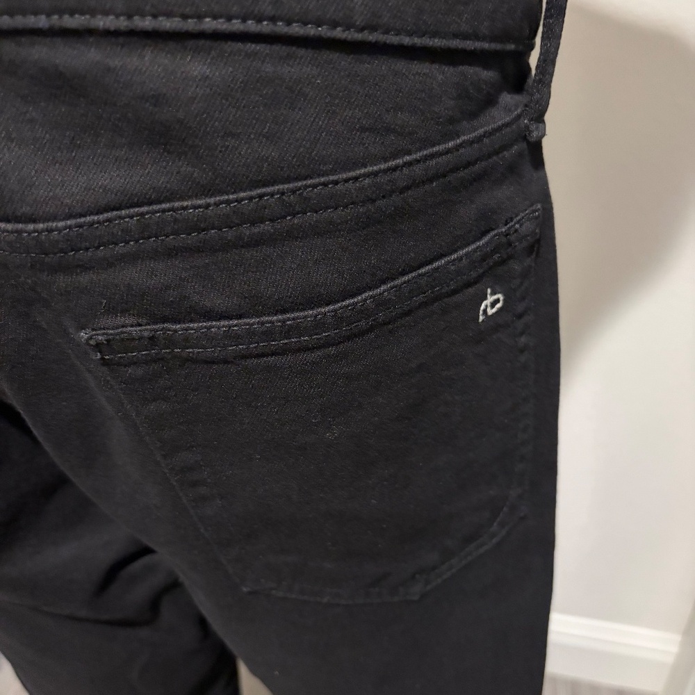 rag & bone Men's Fit 1 Skinny Deep Black Slim Jeans Size 32x30 - Picture 3 of 6